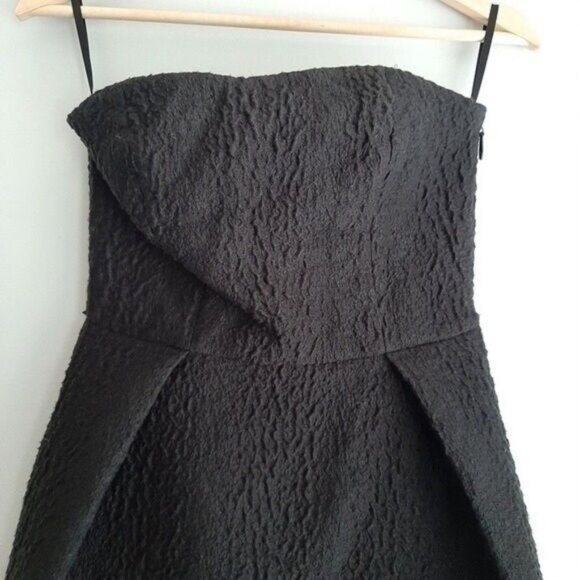 LORD & TAYLOR 424 Fifth Black Strapless Cocktail Dress Sz 0 - Picture 2 of 13